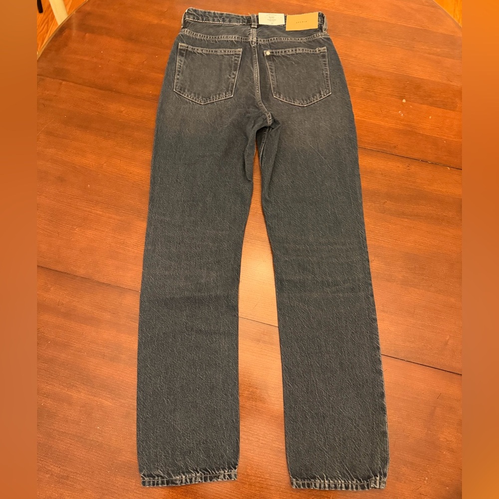 NWT H&M &Denim Dark Wash Straight Leg Jeans Size 4 - Picture 3 of 9